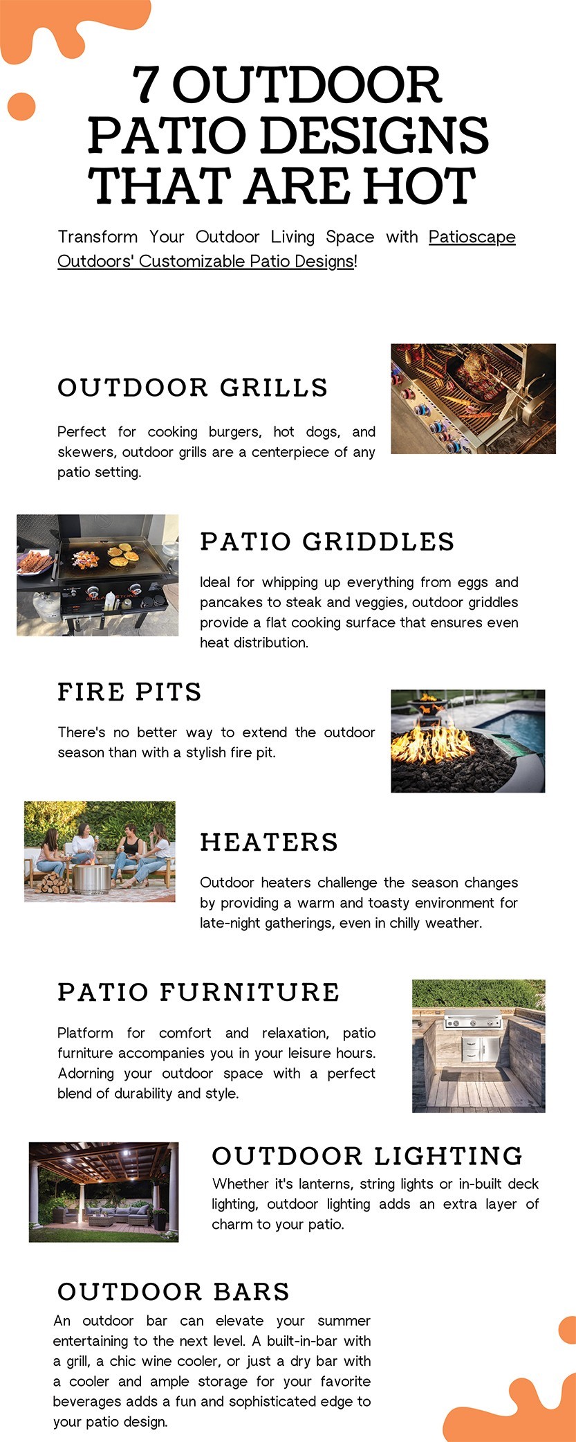 7 Outdoor Patio Designs That are Hot [Infographic]