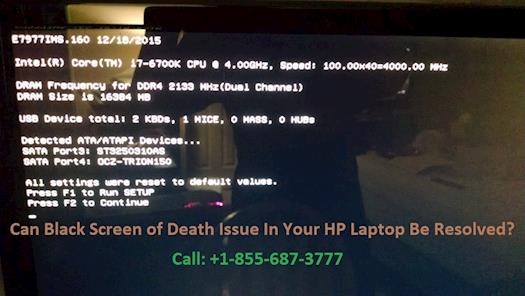 Can Black Screen of Death Issue In Your HP Laptop Be Resolved?