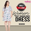 Only Rs1,499 WOMEN CUT SHOULDER DRESS 