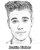 Justin Bieber coloring page