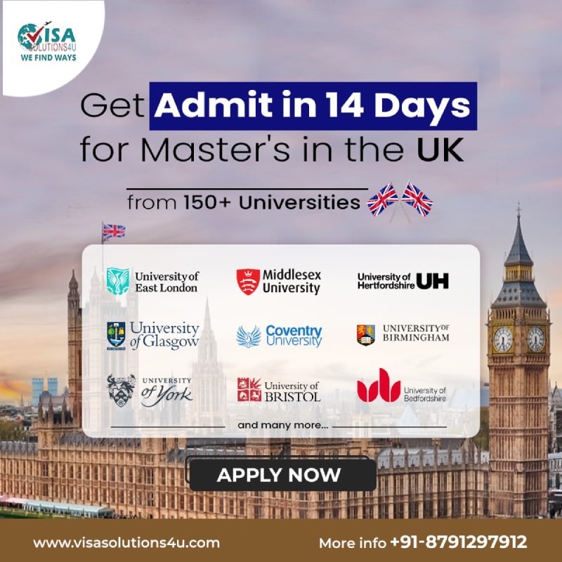 Get Admit in 14 Days for a Master's in the UK