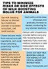 Tips to minimize risks or side effects of milk boosting bolus for animals