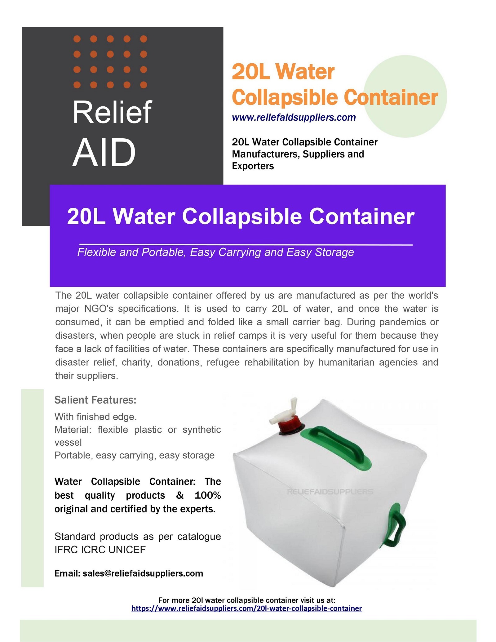 20L Water Collapsible Container Manufacturers