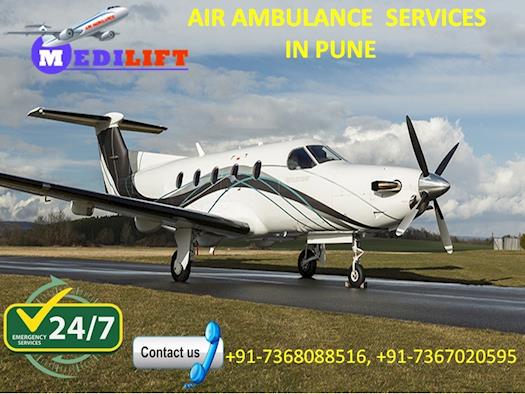 Full Hi-tech ICU Air Ambulance Services in Pune by Medilift