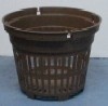 Plastic Net Orchid Pots 6'' with feet, brown