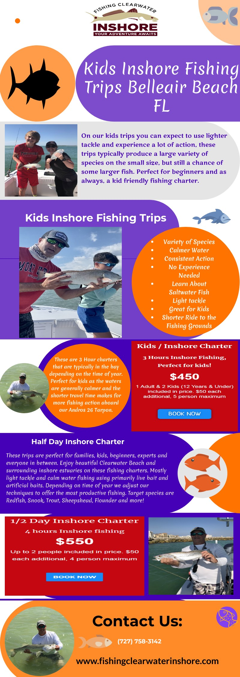 Kids Inshore Fishing Trips Belleair Beach FL
