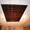 PVC Ceiling Tiles installed into a grid system #106 Antique 