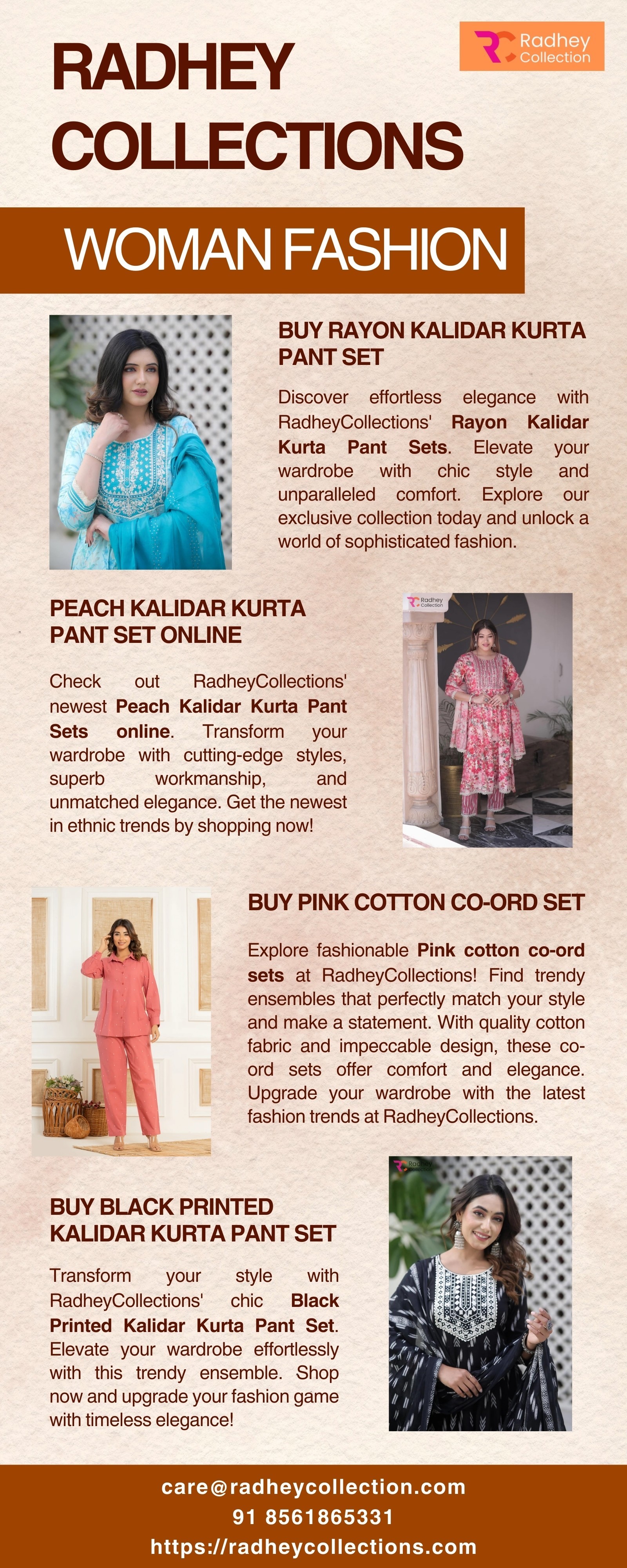 Upgrade Your Wardrobe with Trendy Black Printed Kalidar Kurta Pant Set from RadheyCollections