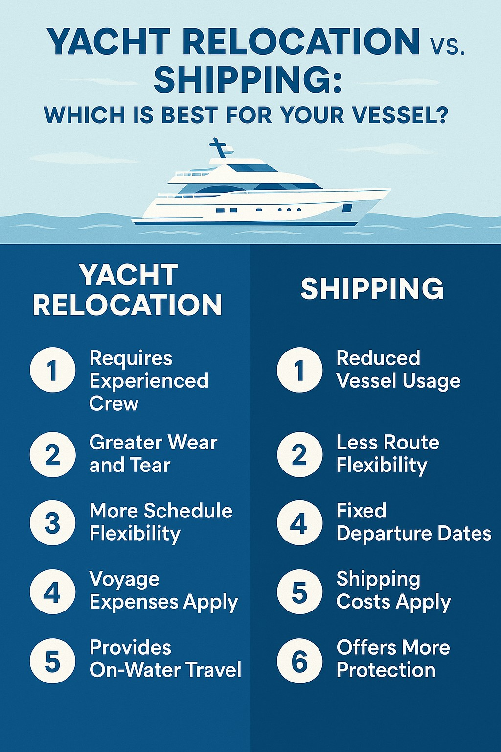 Yacht Relocation vs. Shipping: Which Is Best for Your Vessel? 