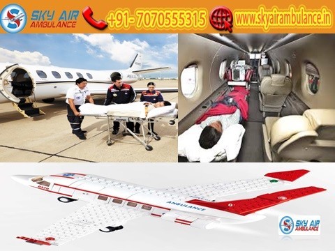 Receive Sky Air Ambulance from Raipur with Medical Team 