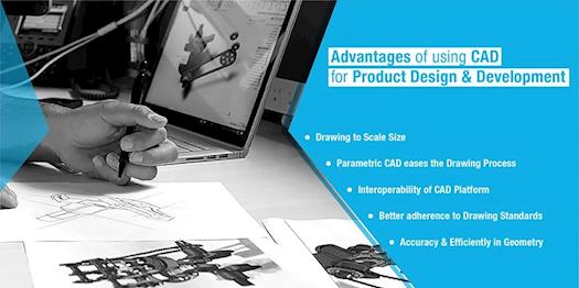 Advantages of using CAD for Industrial 2D Drafting & 3D Modeling