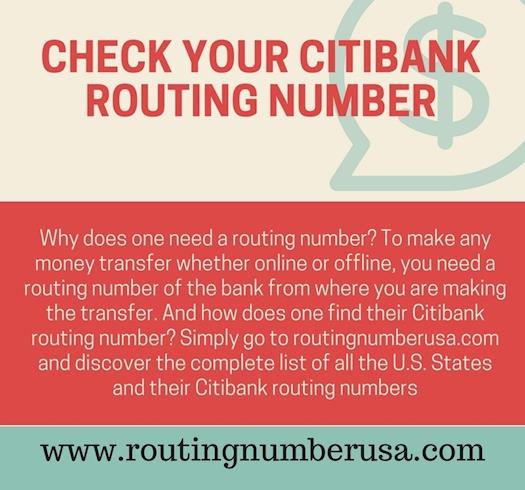 How to Know Your Citibank Routing Number?