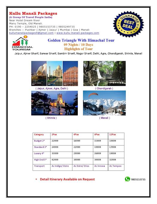 Golden Triangle With Himachal Tour Package