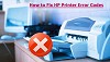 How to Fix HP Printer Error Codes?