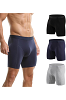 Men's Boxer Briefs, Underwear Boxer Briefs 3-Pack Breathable and Soft with Fly Underwear for Men