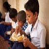 Children having Mid-day Meal