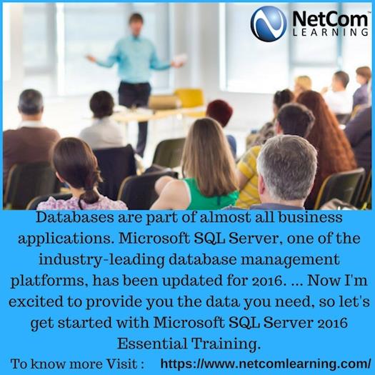 Become a Microsoft Certified Professional with Microsoft SQL Server Training & Certification.