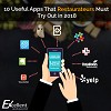 10 Useful Apps That Restaurateurs Must Try Out in 2018