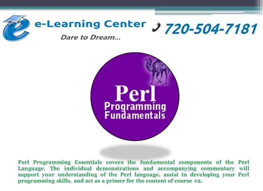 Perl Programming Essentials -  Online Courses  - E-Learning Center