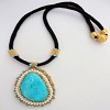 Statement necklace sleeping beauty turquoise gemstone jewelry