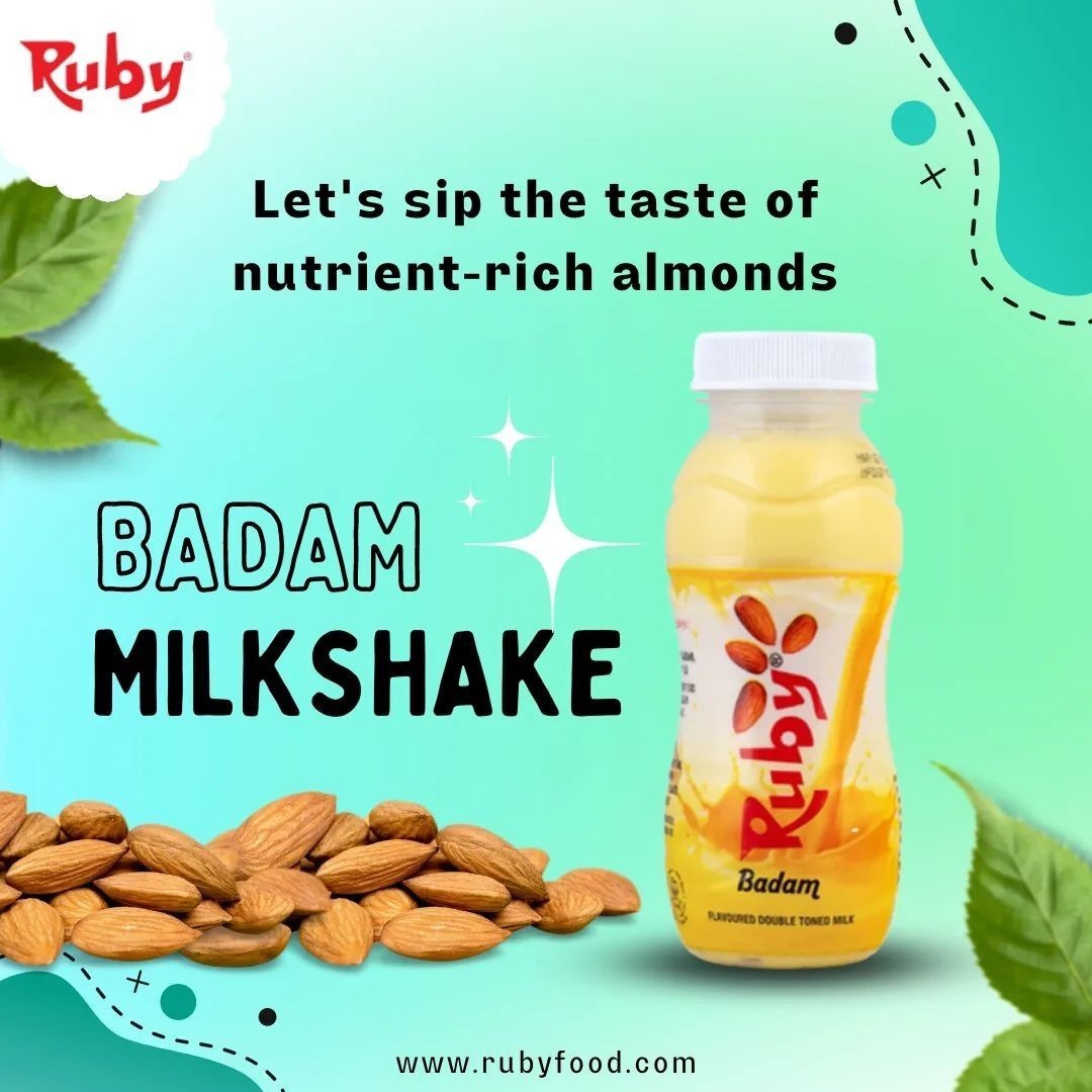 Best Refershing drink Ruby Badam Milk.