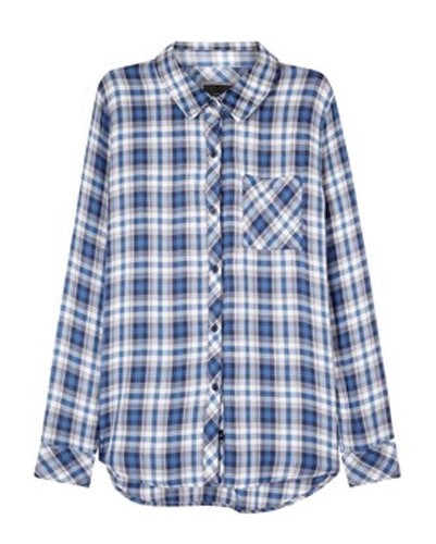 Cool Dramatic Check Flannel Shirt