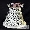 Sweet 16 Zebra Themed Birthday Cake