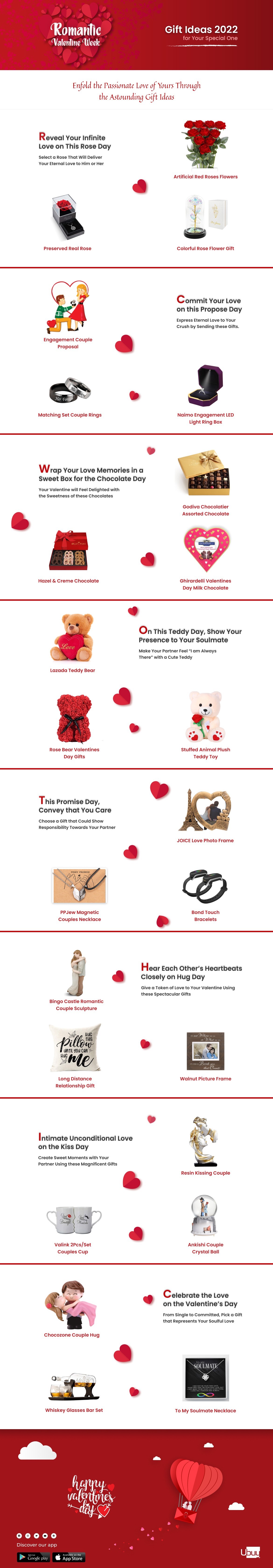Make Your Valentine's Day Romantic With Unique Gift Ideas 2022 Infographic