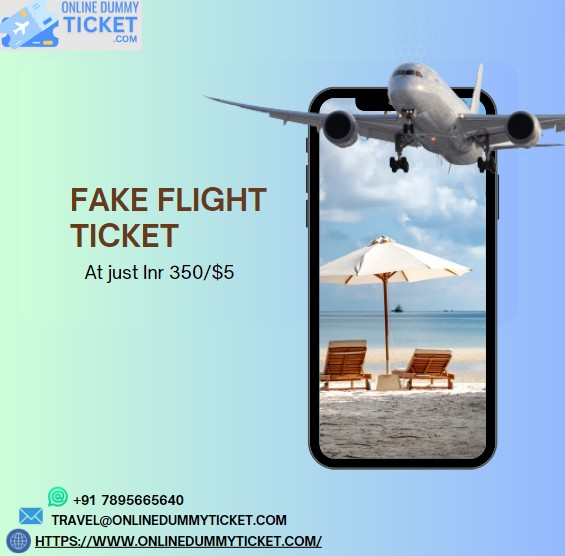 Fake flight ticket