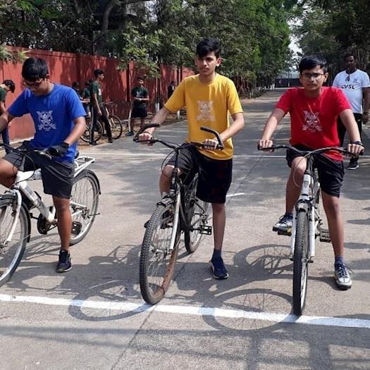 Inter House Cycling Competition 2020 at Boarding School in Pune
