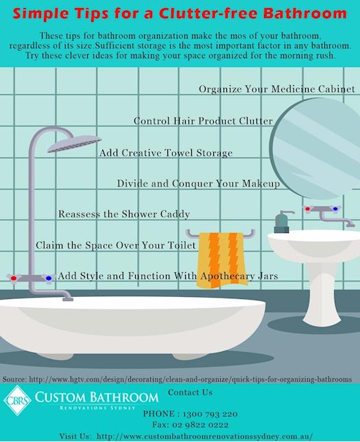 Simple Tips for a Clutter-free Bathroom