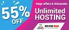 Flat 55% Off on Unlimited Hosting