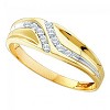 10K Gold Mens Wedding Band Ring