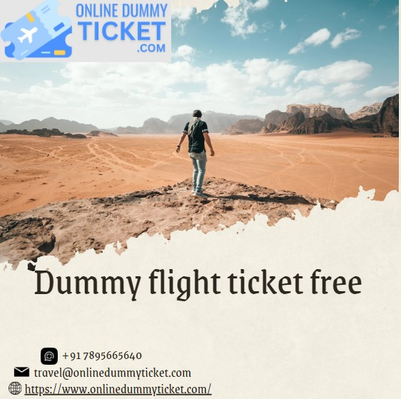 Dummy flight ticket free