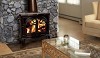 Indoor woodburning fireplace