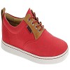 SEBAGO RYDE RED CANVAS & LEATHER LACE-UP