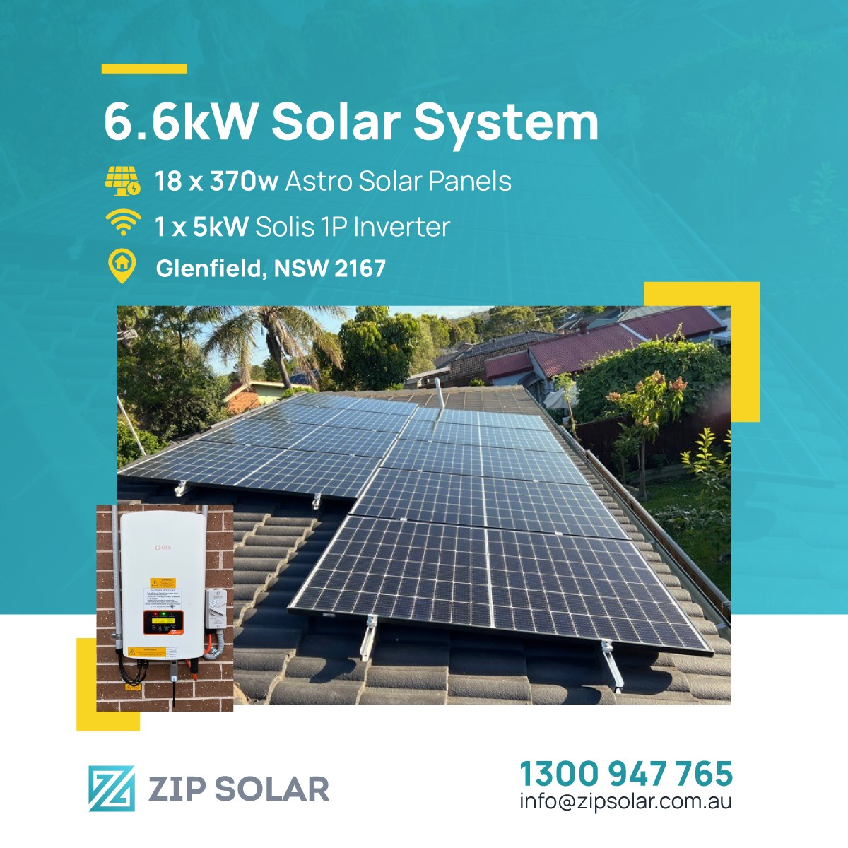 6.6kW solar system
