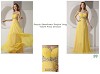 Sequin Sweetheart Empire Long Yellow Prom Dresses