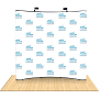 Promotional Curved Red Carpet Backdrop with End Caps