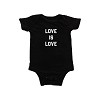 Love is Love Short Sleeve Black Baby Bodysuit