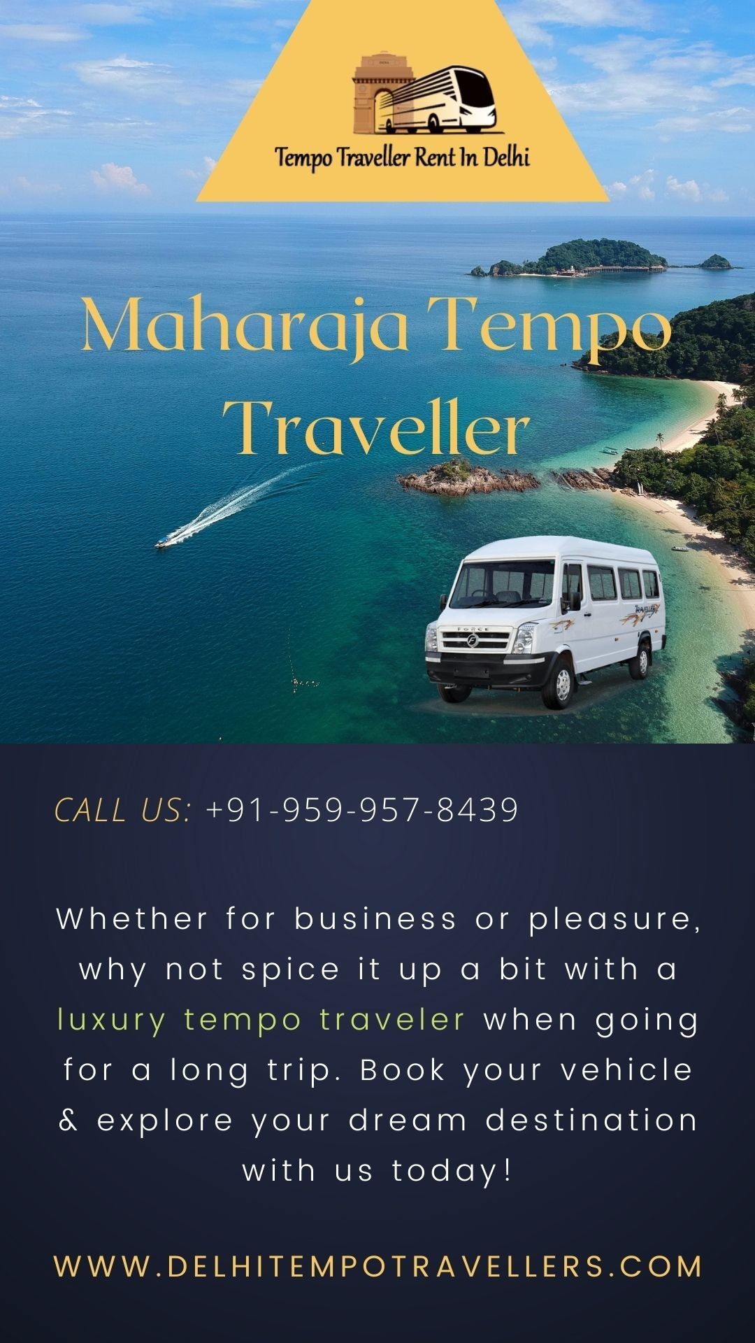 Luxury Maharaja Tempo Traveller in Delhi for Outstation Trip