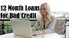 Reap Benefits of 12 Month Loans for Bad Credit and Become Debt Free