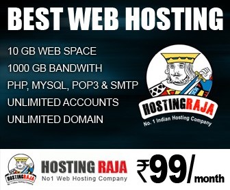 Hosting RAja - Affordable and Best web hosting services in India, Just 77Rs/month Over 20%OFF