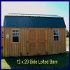 12 x 20 Side Lofted Barn - On Nome Lot! 