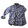 Navy Blue Checked Flannel Shirts