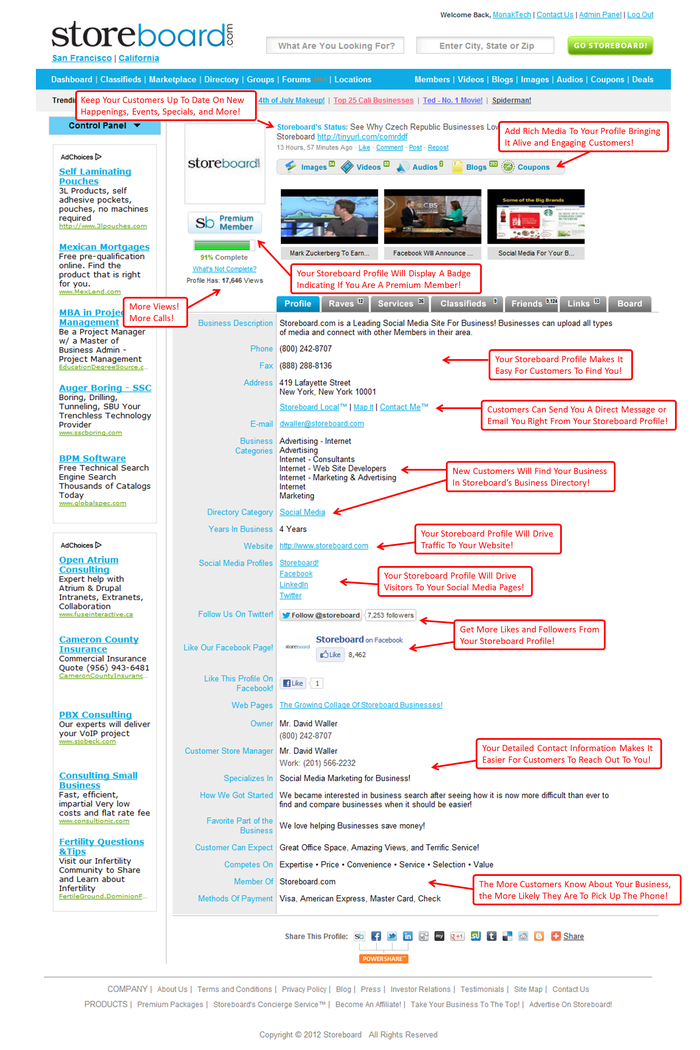 See All The Benefits of A Storeboard Profile!