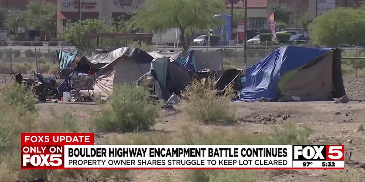 Property owner in Las Vegas Valley shares challenge clearing growing encampment