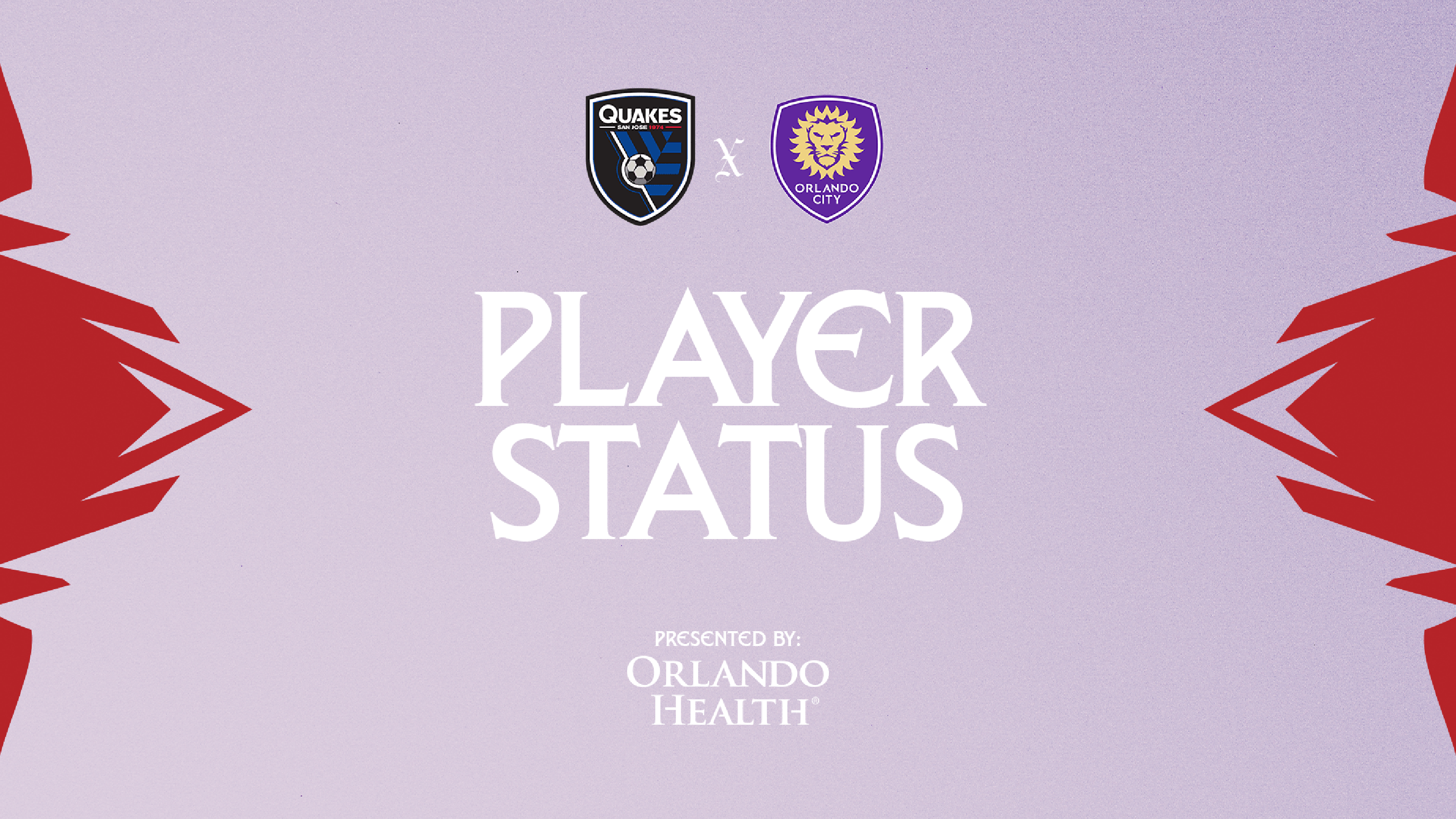 Player status report for Orlando City SC at San Jose Earthquakes 