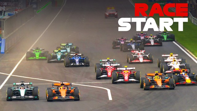 Watch the race start in China as Piastri clings onto lead
