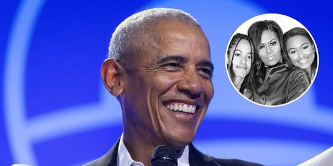 Barack Obama Shares Photo of Michelle Obama With Daughters Sasha and Malia in Mother's Day Tribute